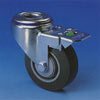 Industrial castor + single bolt hole fitting + ball bearing hub