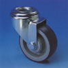 Industrial castor + single bolt hole fitting + ball bearing hub